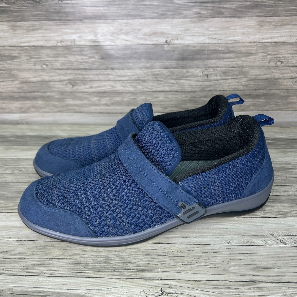 OrthoFeet Quincy 823 Womens Size 10.5 (D) Wide Shoes Navy
